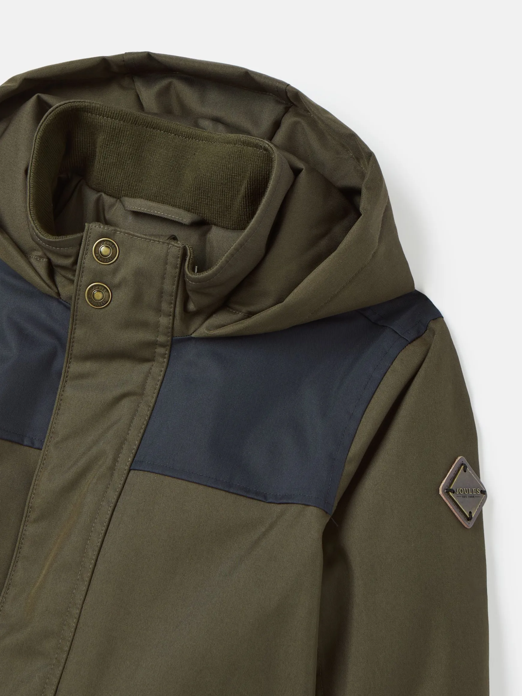 Kids' Ultimate Khaki Green Waterproof Coat with Quilted Lining