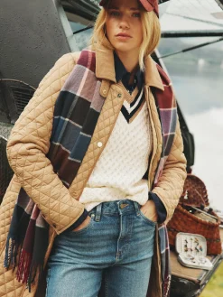 Langtree Berry & Navy Scarf