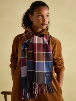 Langtree Berry & Navy Scarf