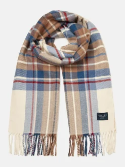 Langtree Cream & Blue Scarf