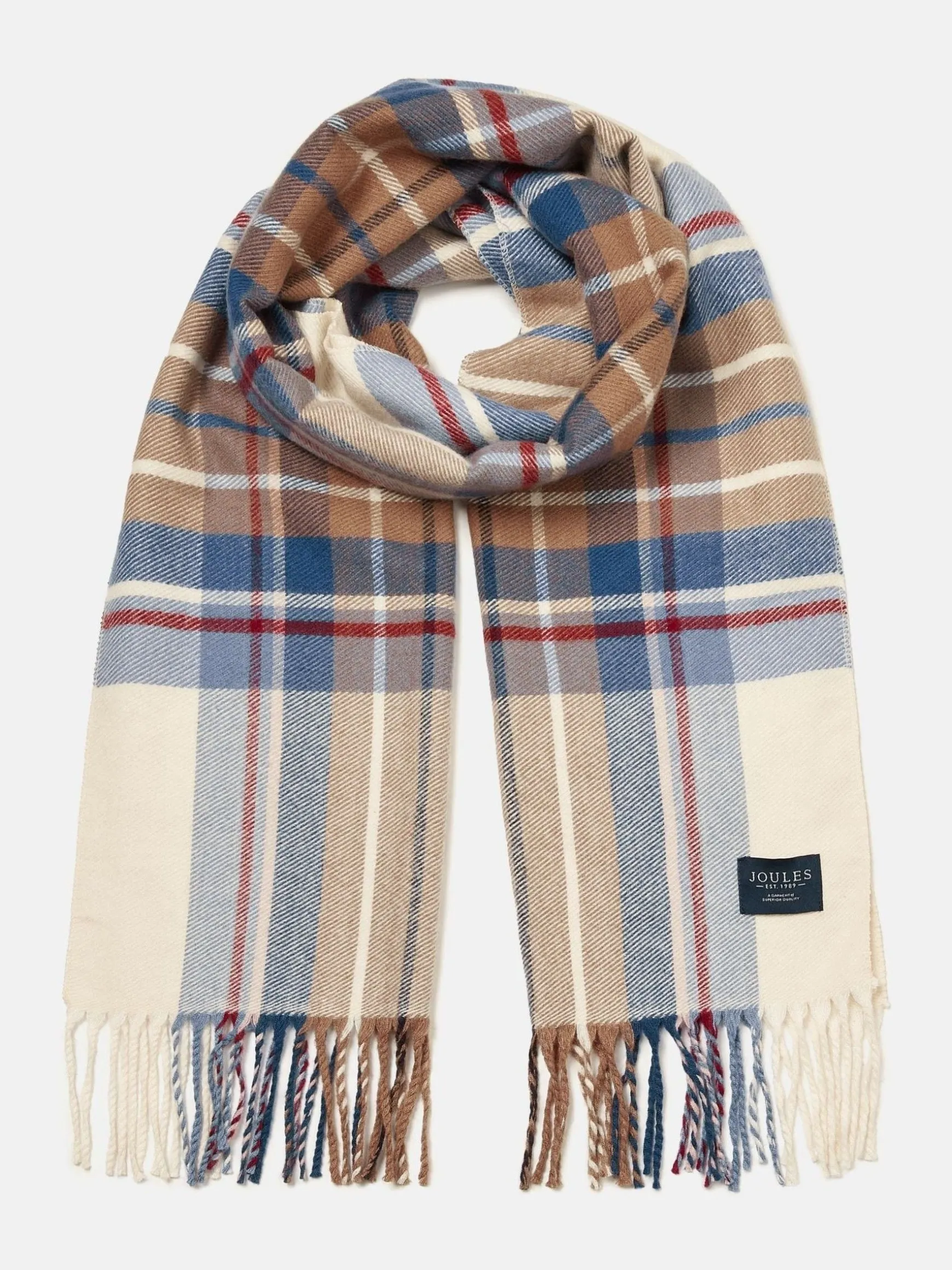 Langtree Cream & Blue Scarf