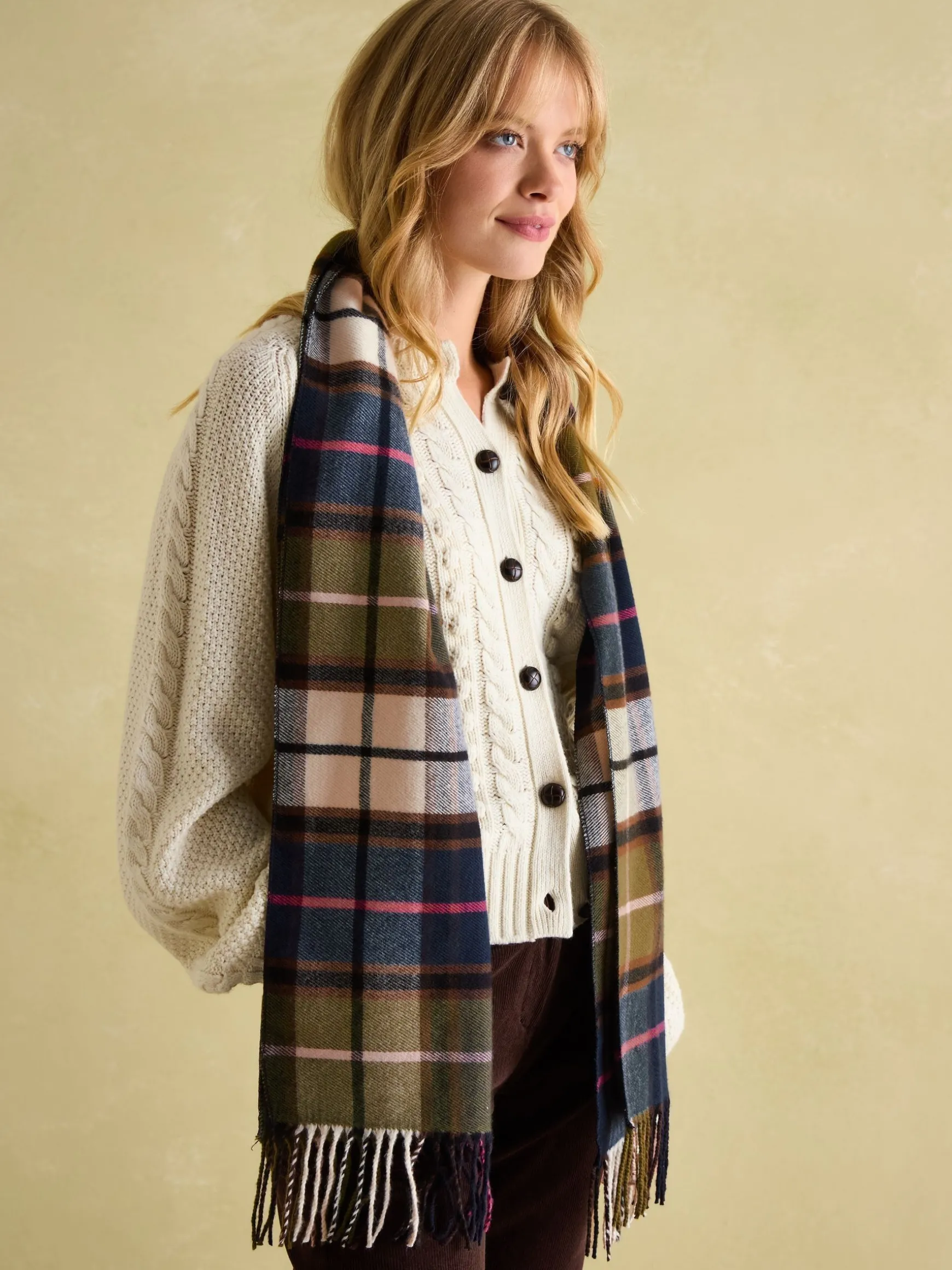 Langtree Green & Pink Scarf