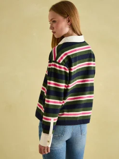 Lara Green/Pink Boxy Fit Rugby Shirt