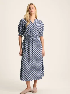 Laurie Blue Viscose Midi Dress