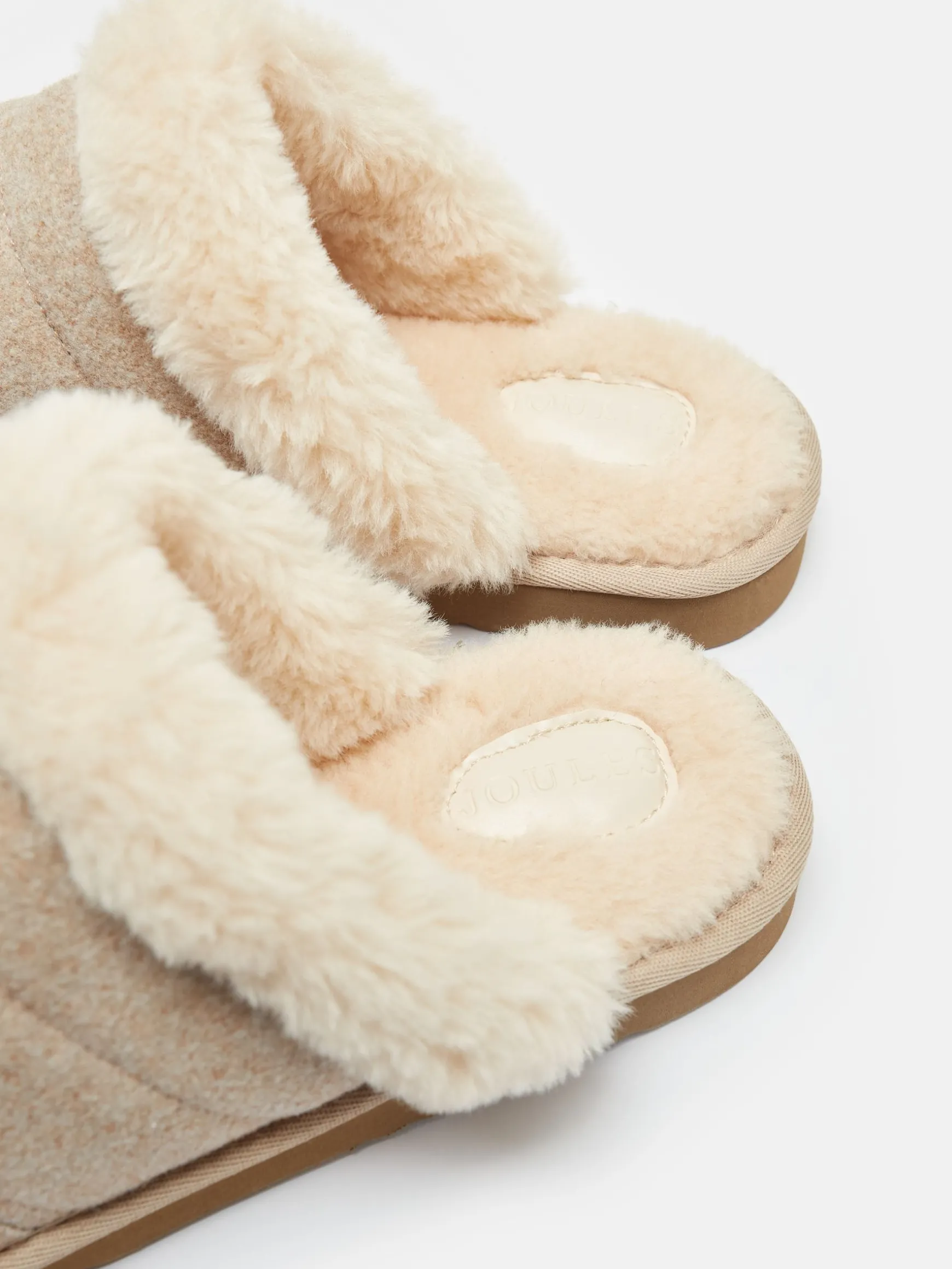 Lazydays Oatmeal Fleece Lined Slippers