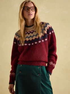 Lowry Red/Navy Fair Isle Jumper