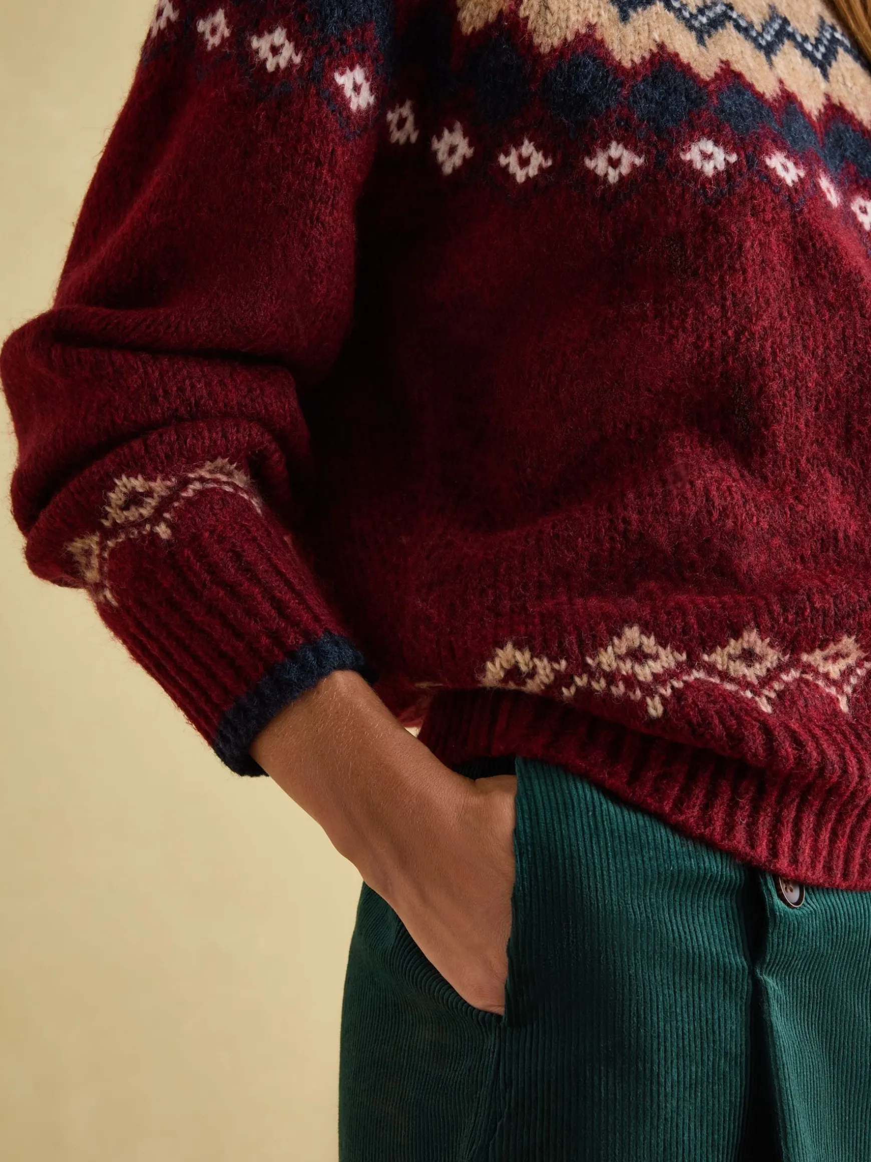 Lowry Red/Navy Fair Isle Jumper