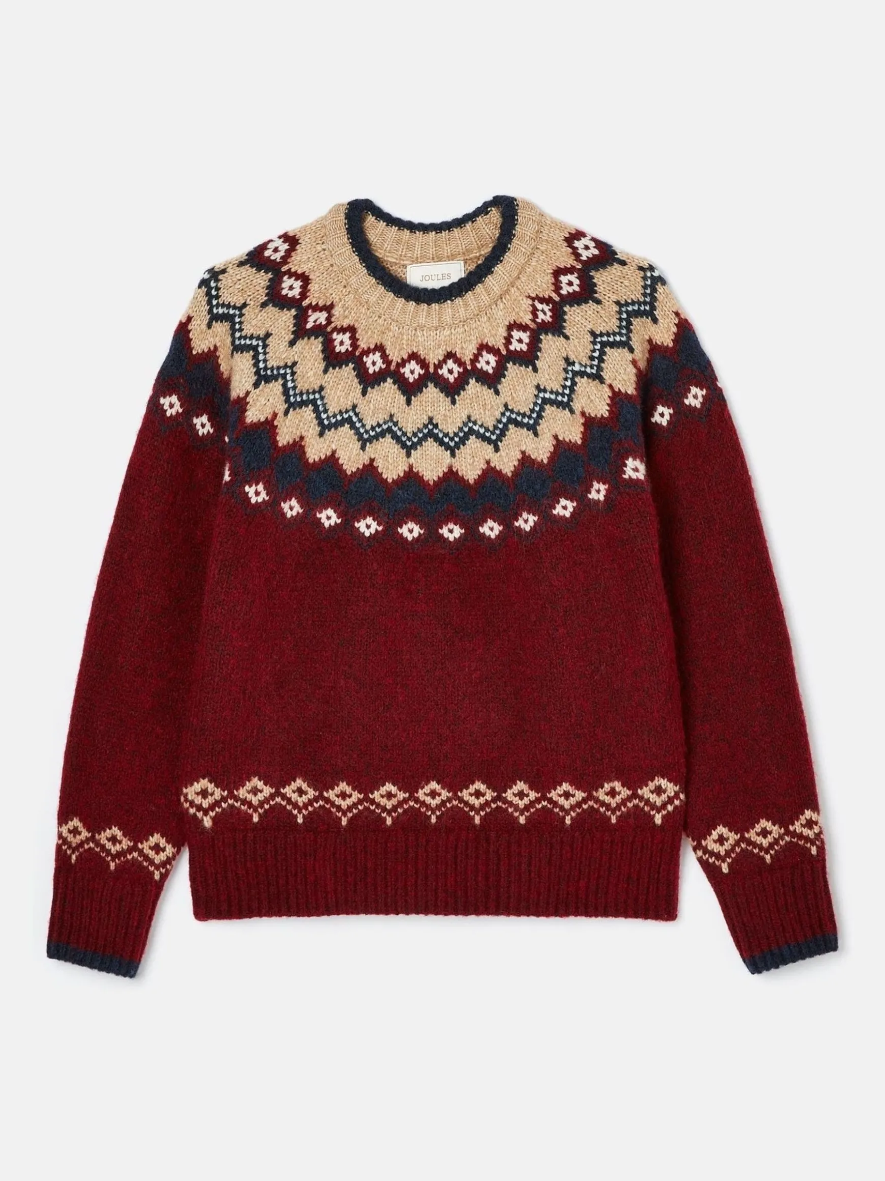 Lowry Red/Navy Fair Isle Jumper