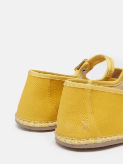 Maddison Yellow Canvas Mary Jane Shoes