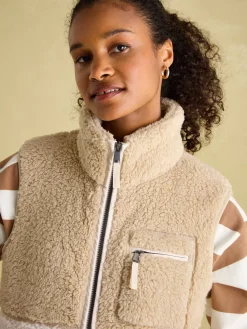 Mallory Cream Fleece Gilet