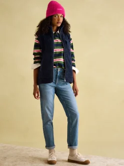 Mallory Navy blue Fleece Gilet