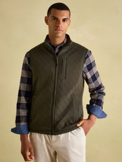 Malton Green Quilted Jersey Gilet