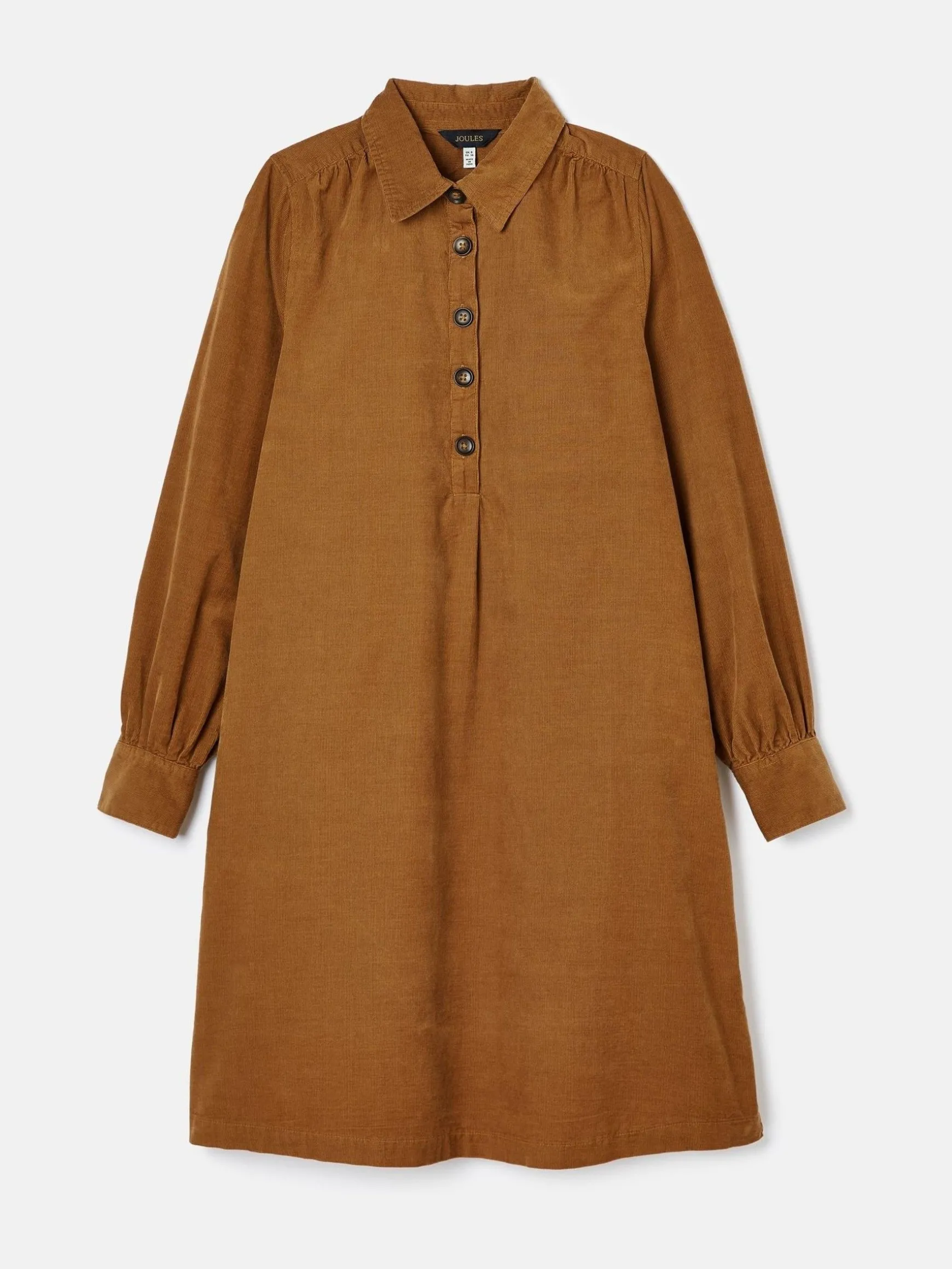 Maple Brown Corduroy Shirt Dress
