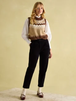 Mariella Cream Cotton Frill Neck Blouse