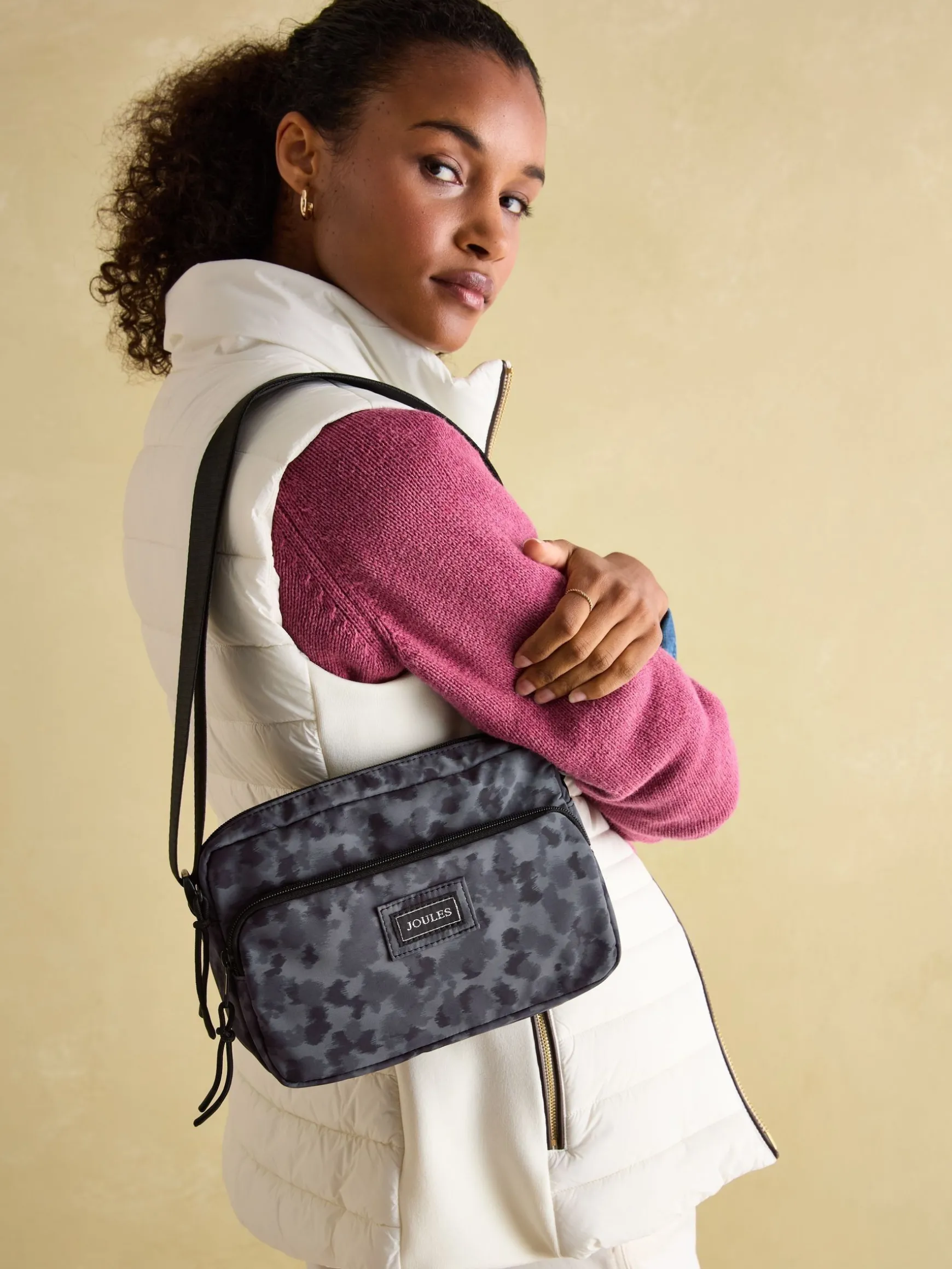 Marlow Black/Animal Cross Body Bag