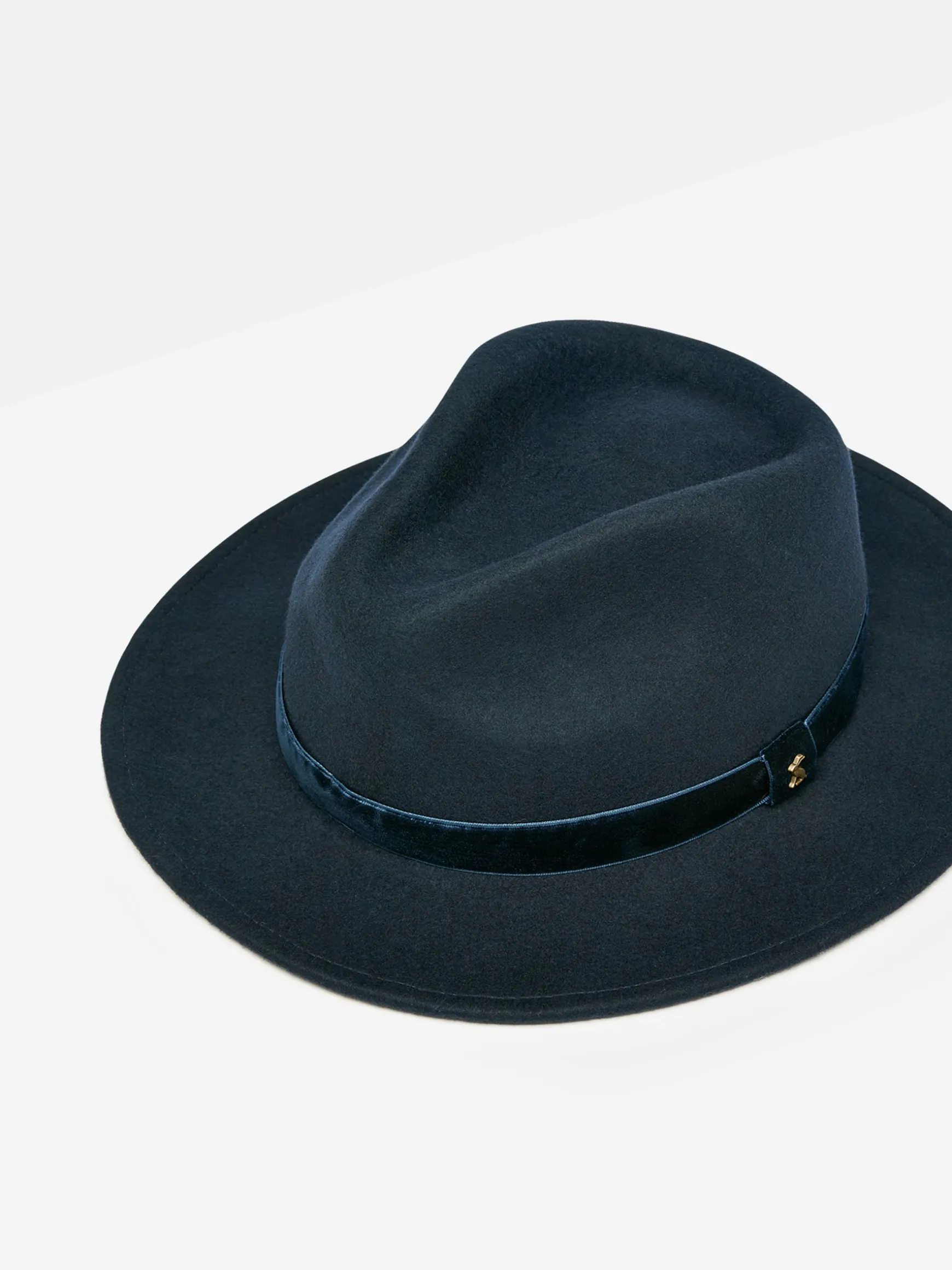 Maude Navy Blue Wool Fedora Hat