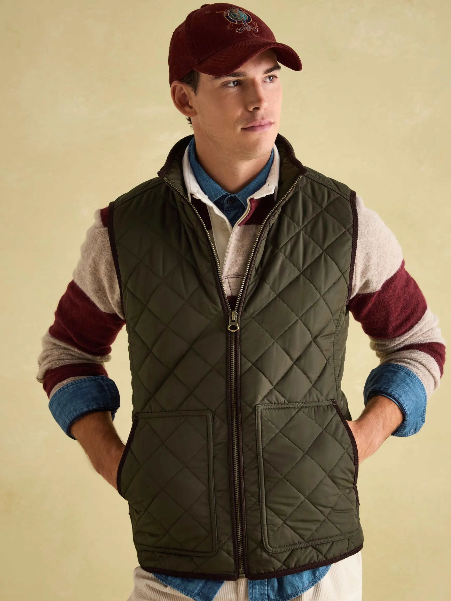 Maynard Green Diamond Quilted Gilet