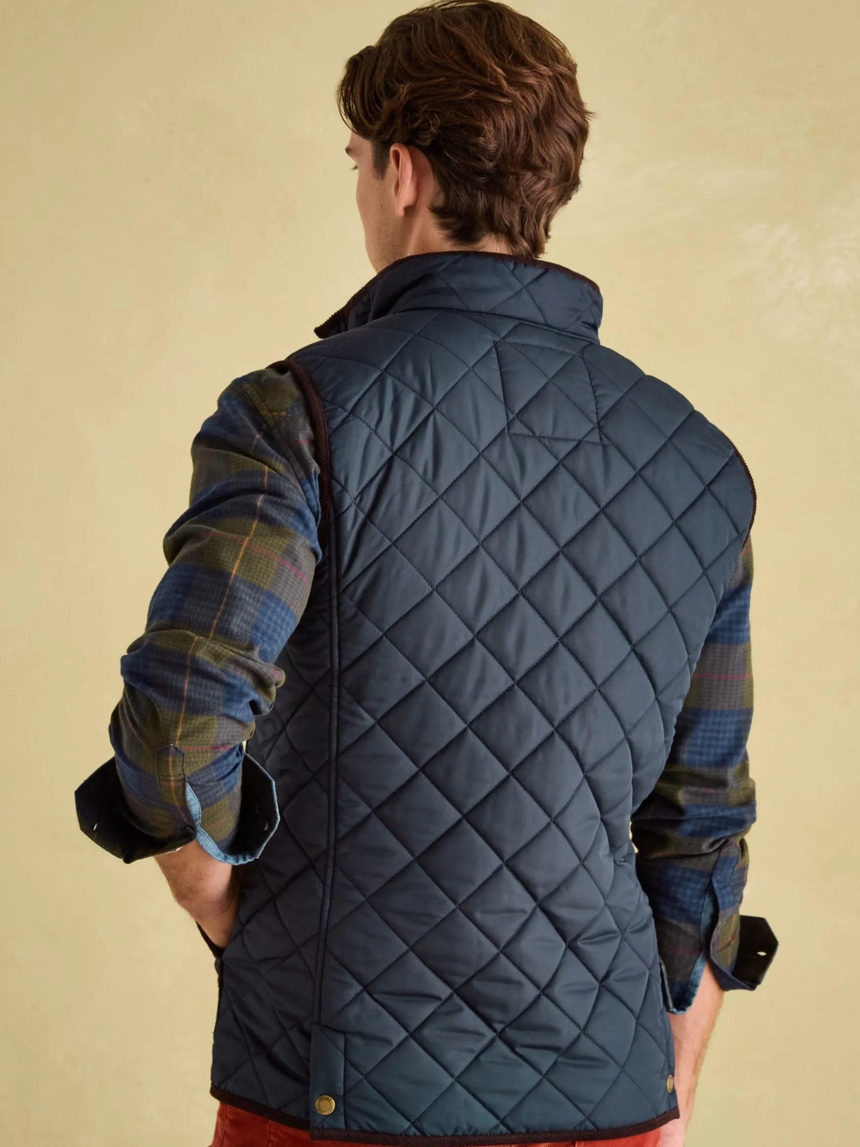 Maynard Navy Blue Diamond Quilted Gilet