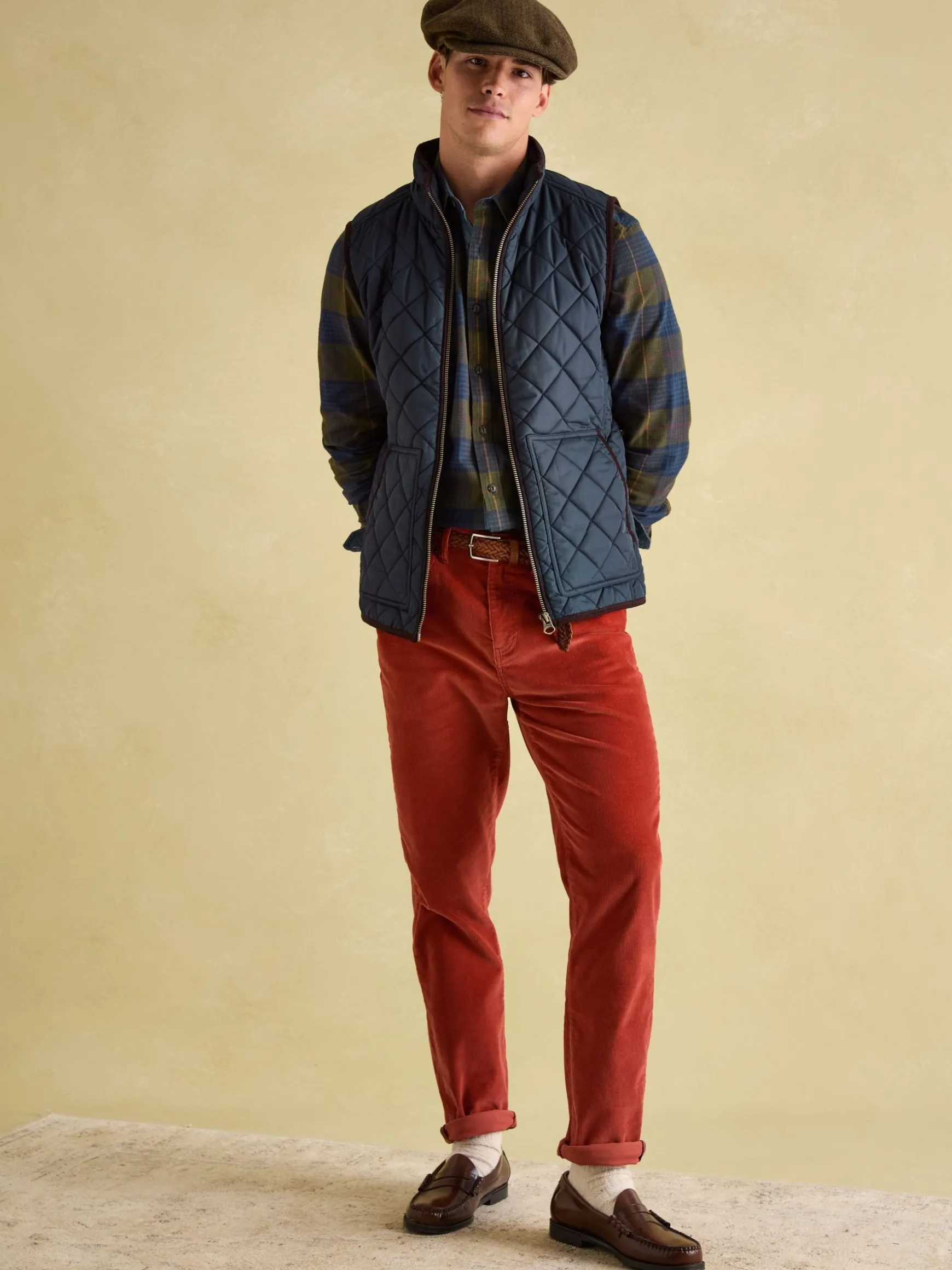 Maynard Navy Blue Diamond Quilted Gilet