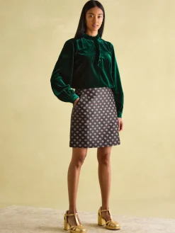 Melanie Green Velvet Blouse