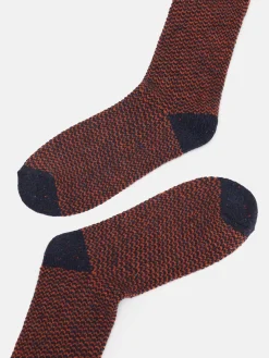 Men's Cabin Rust/Navy Socks