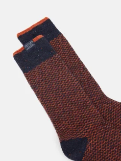 Men's Cabin Rust/Navy Socks