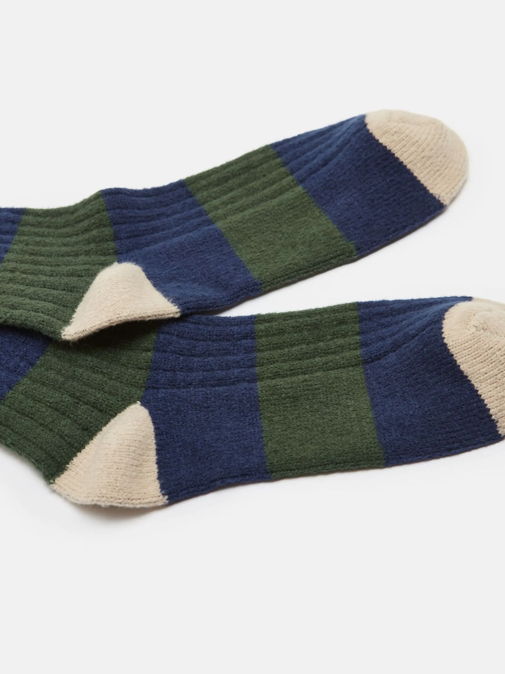 Men's Gibson Green/Navy Cosy Striped Socks