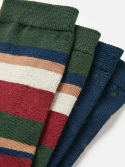 Men's Kingsbury Multi Navy 2 Pack Socks (size 7-12)