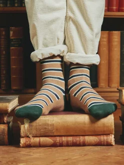 Men's Kingsbury Navy/Camel 2 Pack Socks (size 7-12)