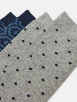 Men's Kingsbury Navy/Grey 2 Pack Socks (size 7-12)