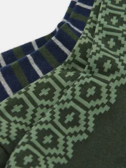 Men's Kingsbury Navy/Khaki 2 Pack Socks (size 7-12)