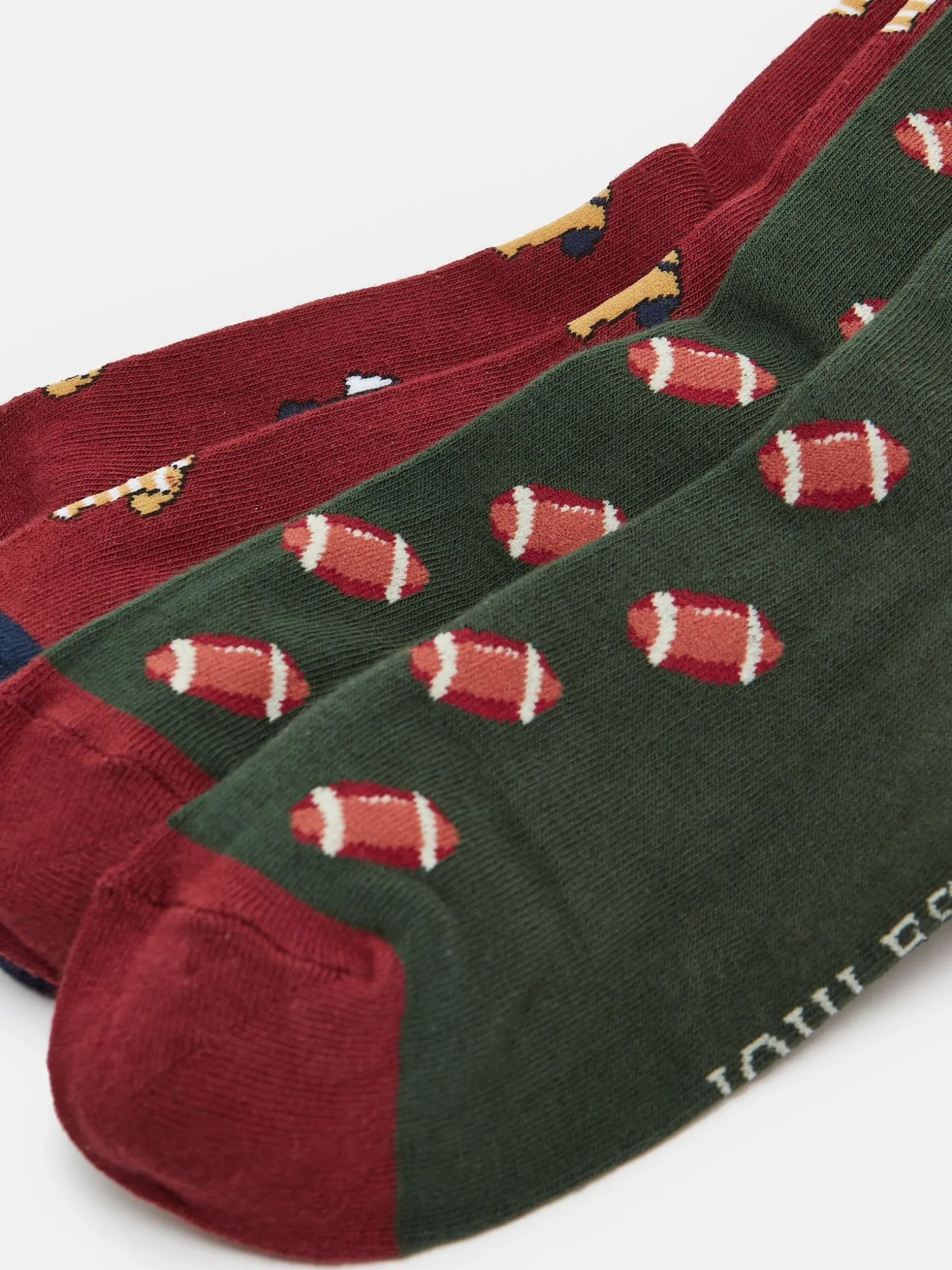 Men's Kingsbury Red/Green 2 Pack Socks (size 7-12)