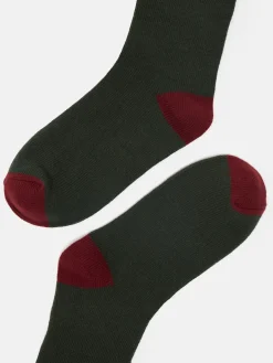 Men's Wader Khaki Green Mens Welly Socks