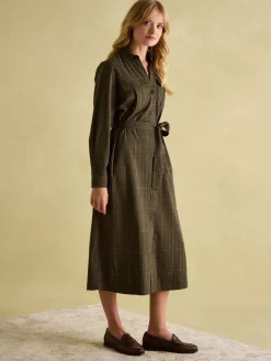Meredith Check Midi Shirt Dress