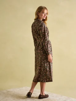 Meredith Leopard Midi Shirt Dress