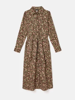 Meredith Leopard Midi Shirt Dress
