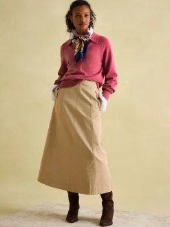 Mia Raspberry Pink Pointelle Jumper with Open Collar