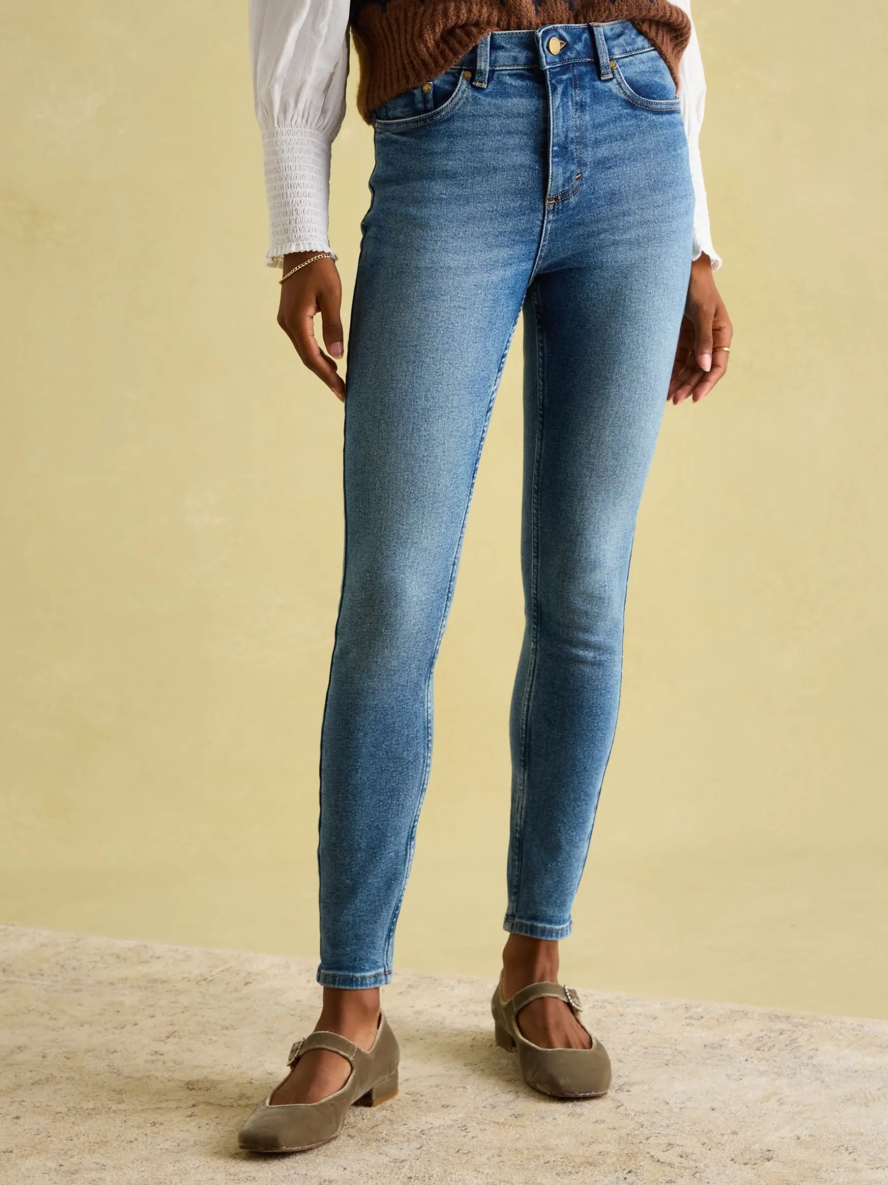 Mid Blue Skinny Fit Jeans