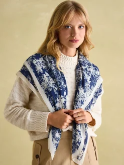 Middleton Blue/White Viscose Scarf