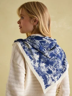 Middleton Blue/White Viscose Scarf