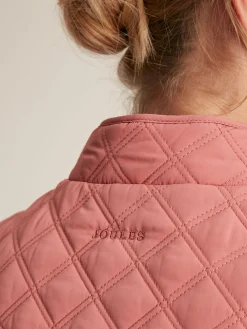 Minx Rose Pink Showerproof Diamond Quilted Gilet