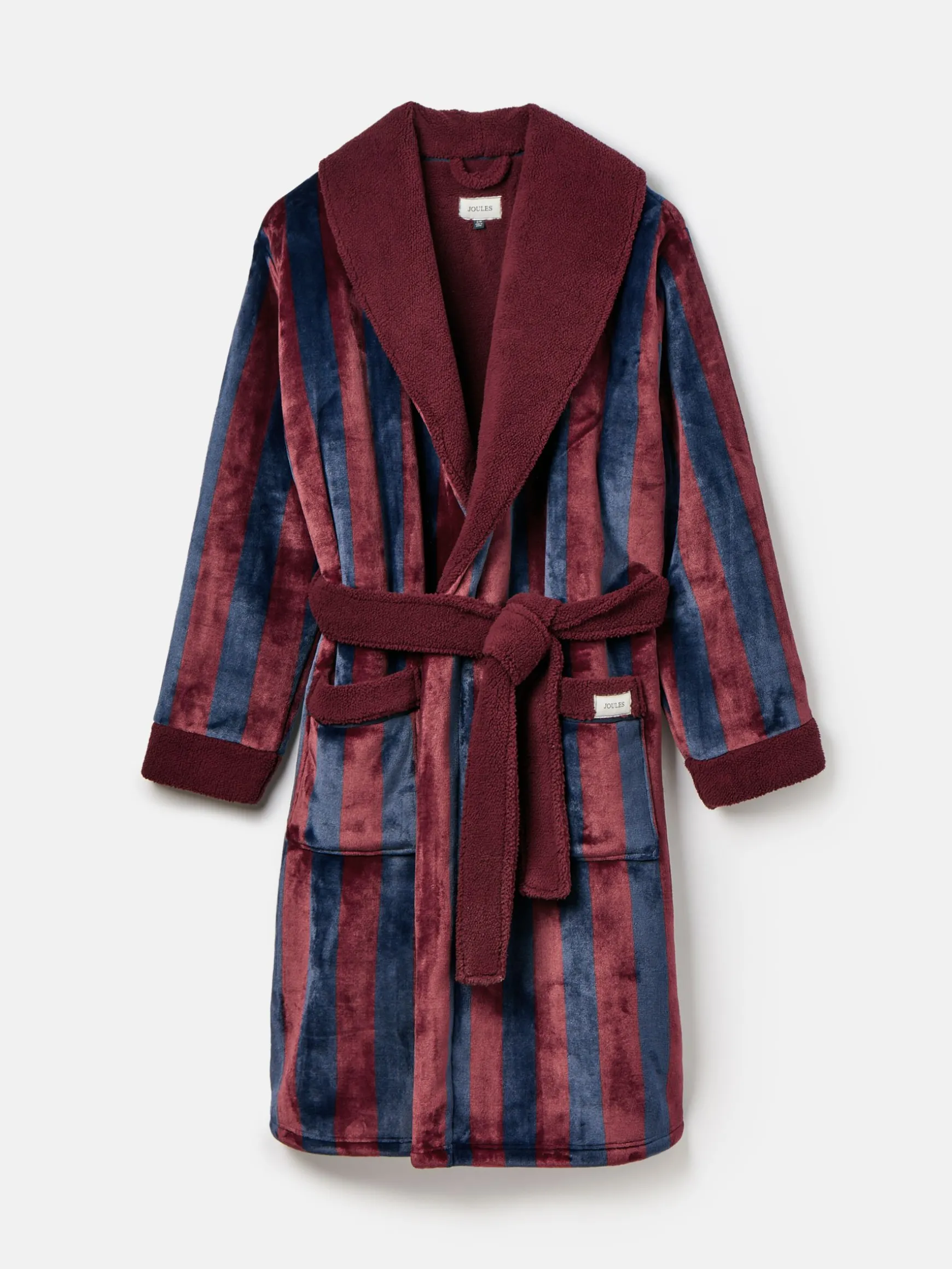 Montague Burgundy Fleece Lined Dressing Gown