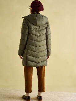 Moorsdale Green Mid Length Showerproof Padded Coat