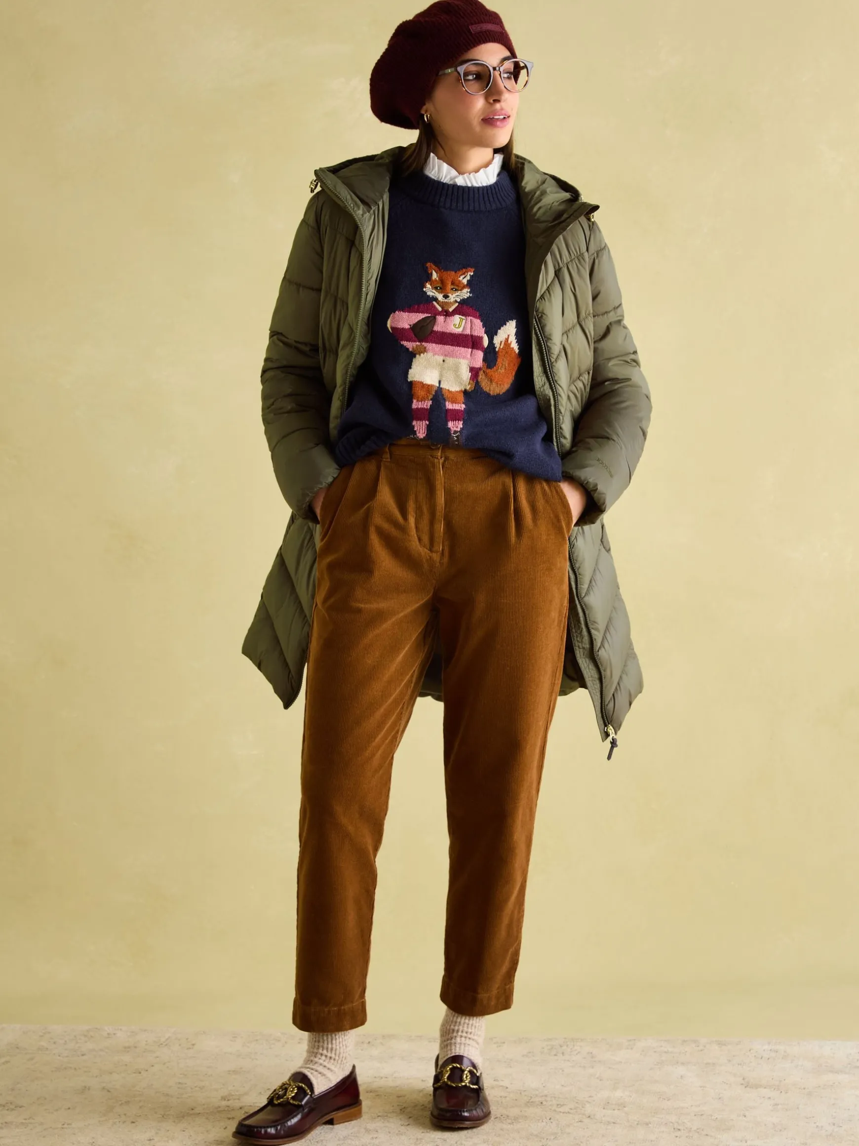 Moorsdale Green Mid Length Showerproof Padded Coat