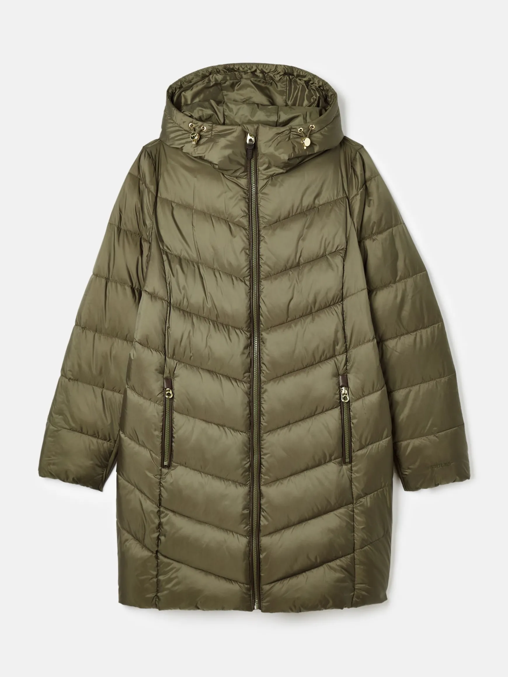Moorsdale Green Mid Length Showerproof Padded Coat