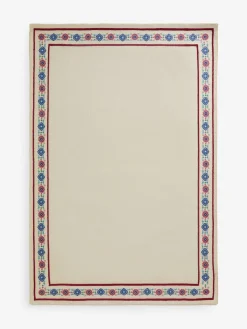 Natural Blenheim Cotton Border Rug