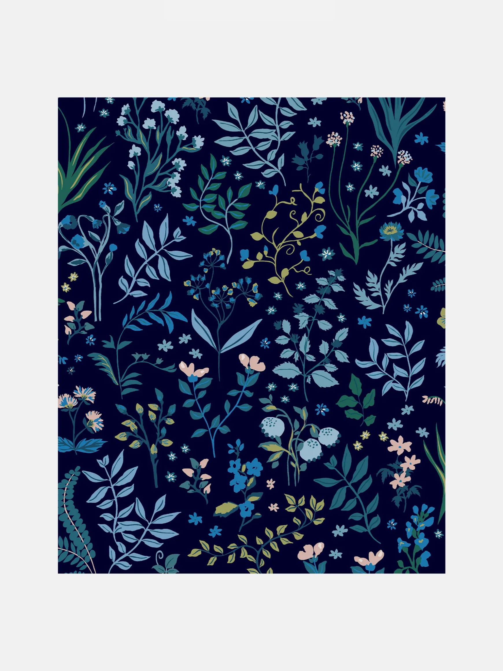 Navy Blue Holcombe Floral 10M Wallpaper