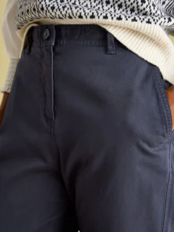 Navy Blue Slim Fit Chino Trousers