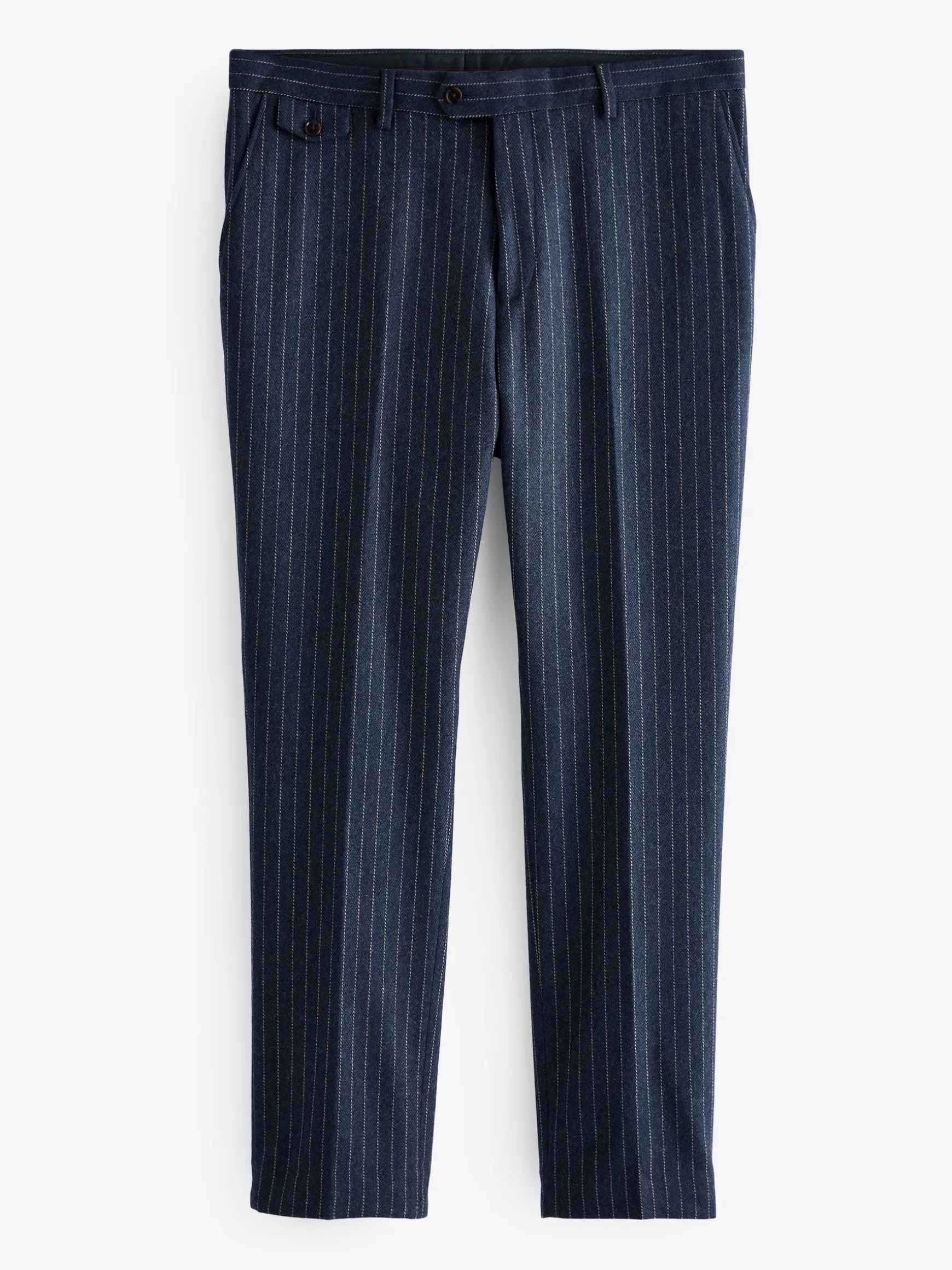 Navy Slim Fit Pinstripe Suit Trousers