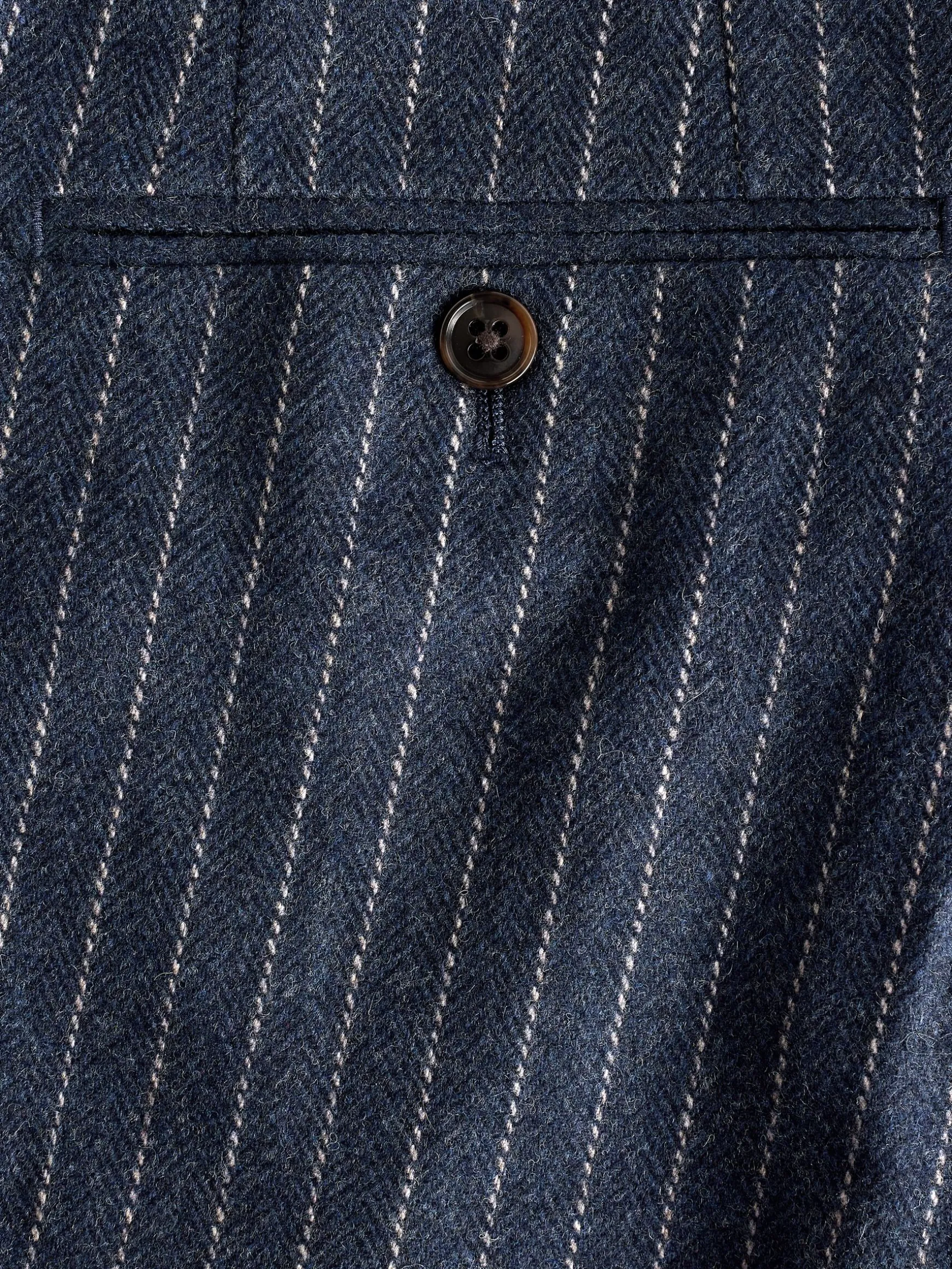 Navy Slim Fit Pinstripe Suit Trousers
